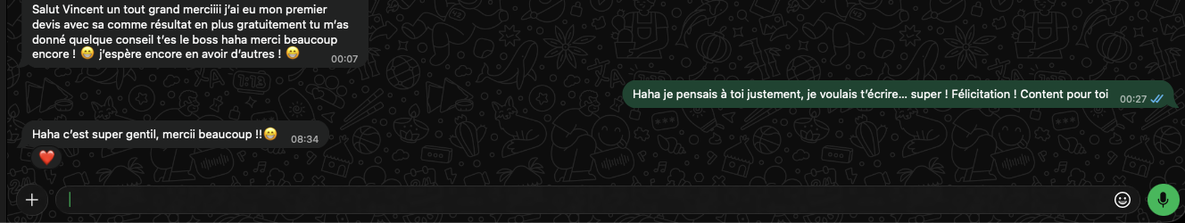Message WhatsApp reçu d'un client (2)